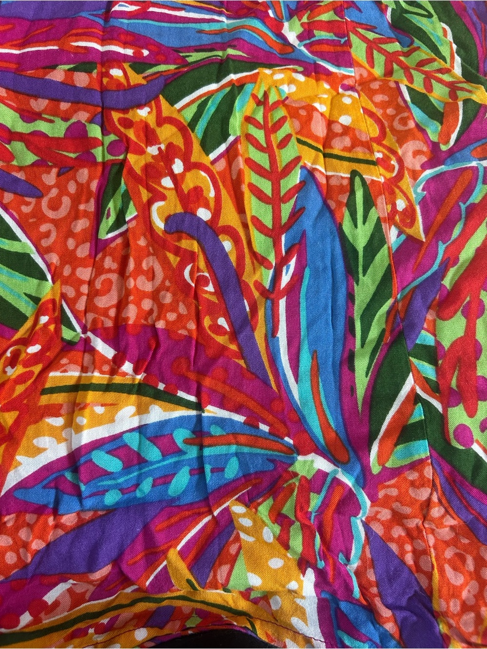 True Destinations Tropical Vibrant Super Wide Leg Palazzo Pants - Picture 3 of 5